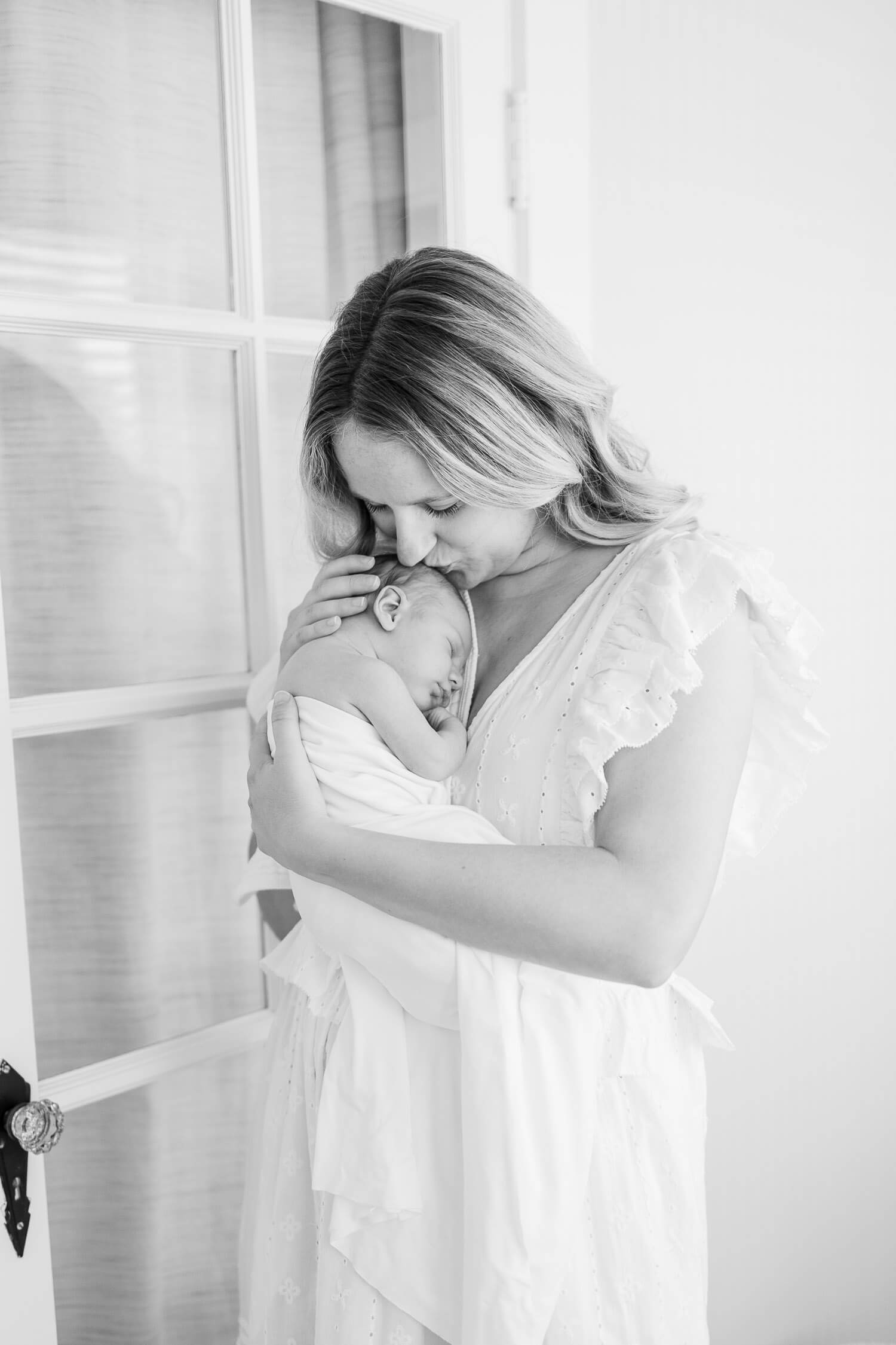 mother holding a newborn